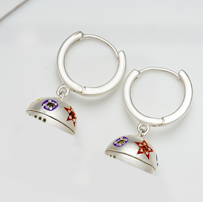 铜合金耳饰 时尚百搭女士小众耳坠个性设计感耳钉饰品【圆满】8121