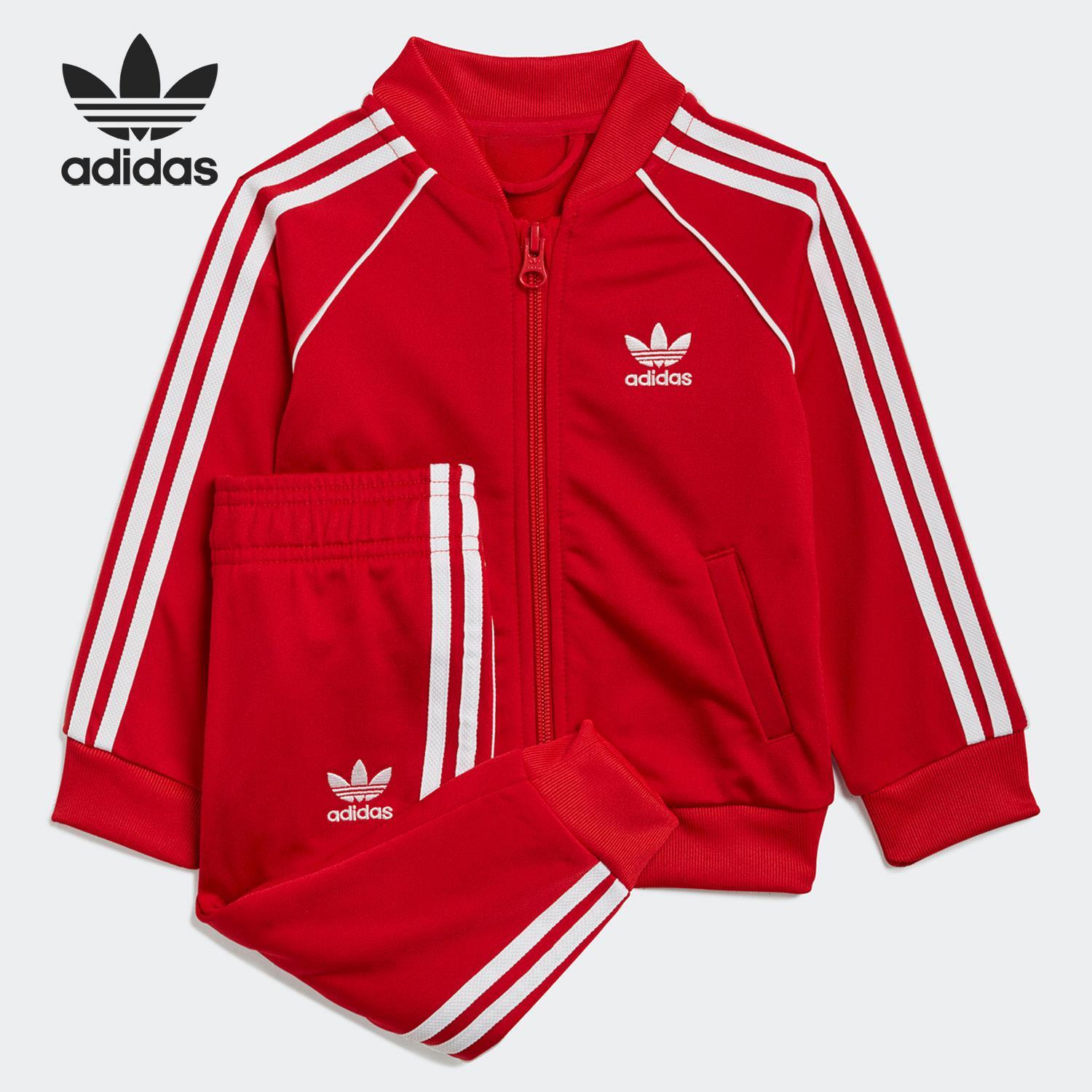 Adidas/阿迪达斯 三叶草童装休闲运动长袖套装 GN8439
