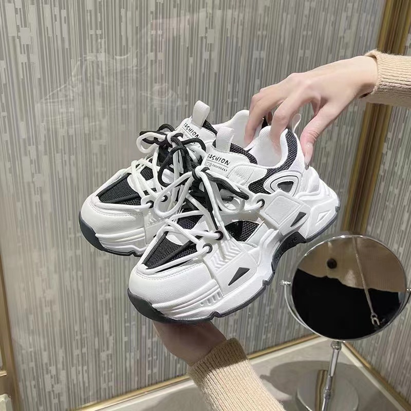 2023秋季新款坦克鞋真皮百搭网红休闲鞋老爹鞋女ins X检GL5301