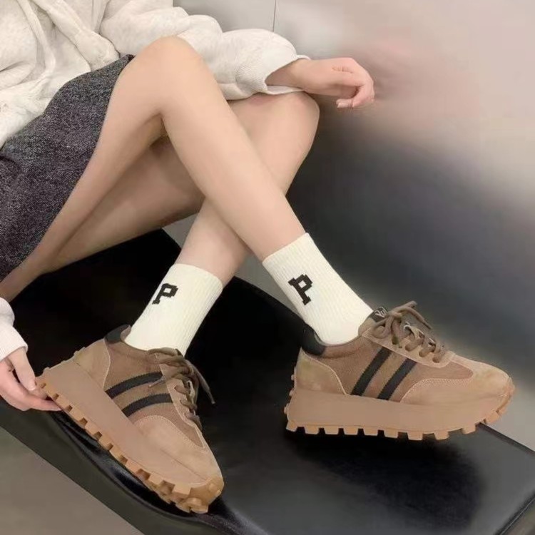 女鞋时尚百搭老爹鞋复古潮流厚底阿甘鞋8011号3350