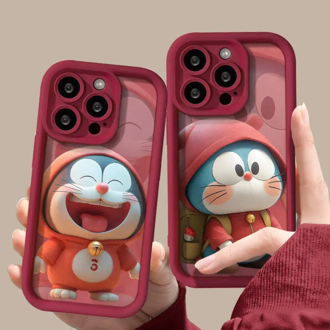 呆萌叮当猫适用华为苹果11小米14promax手机壳13荣耀60OPPO软vivo