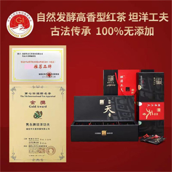 隽永天香2023豆蔻天香功夫茶坦洋工夫一级红茶叶小包礼盒装送礼