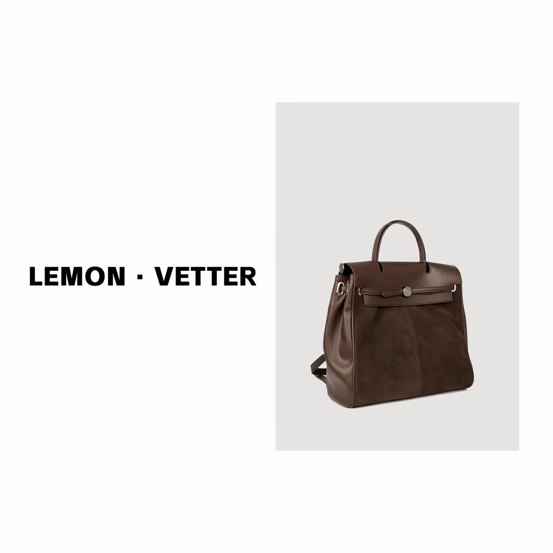 【Lemon Vetter雷蒙威特】轻奢撞色美拉德风双肩包包包 LN-034咖色