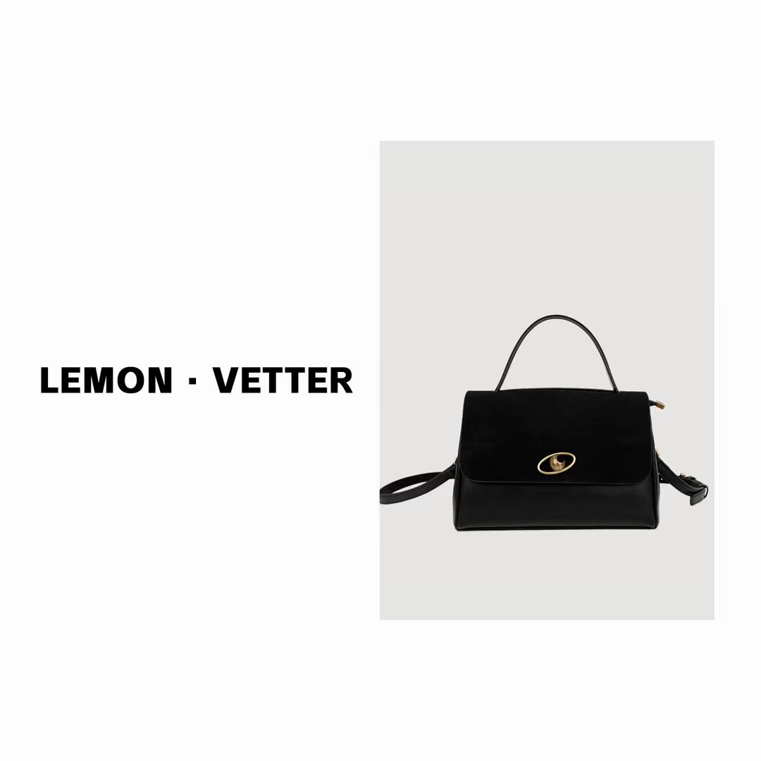 T【Lemon Vetter 雷蒙威特】新款轻奢时尚高级感斜挎包包 LN-057黑