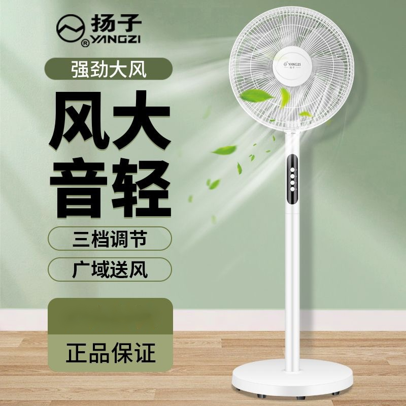 扬子新款电风扇大风力落地扇遥控立式电扇家用静音办公室摇头风扇