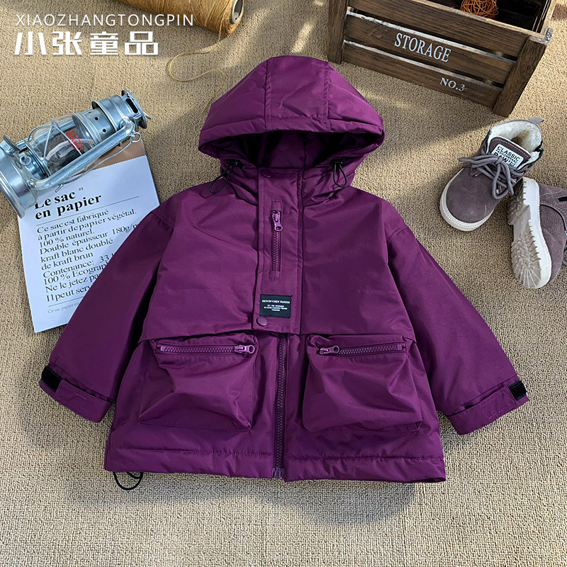 紫红派克服男童加厚外套Z00034