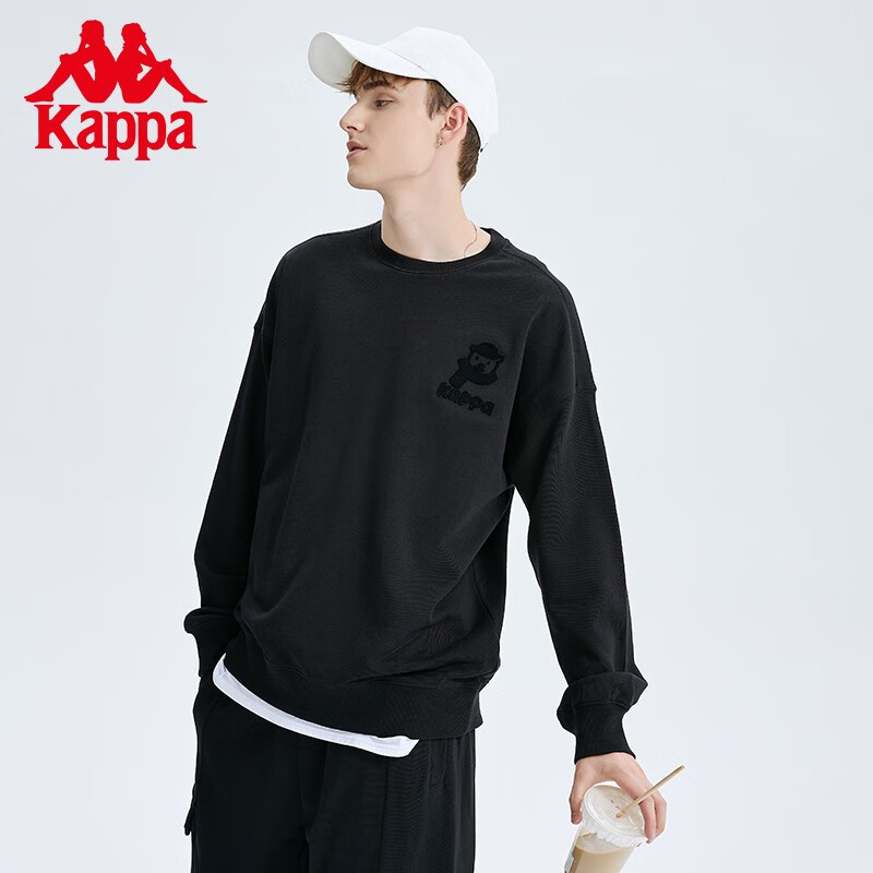 kappa卡帕超值购2022新款男秋运动卫衣休闲圆领长袖上衣K0C72WT70