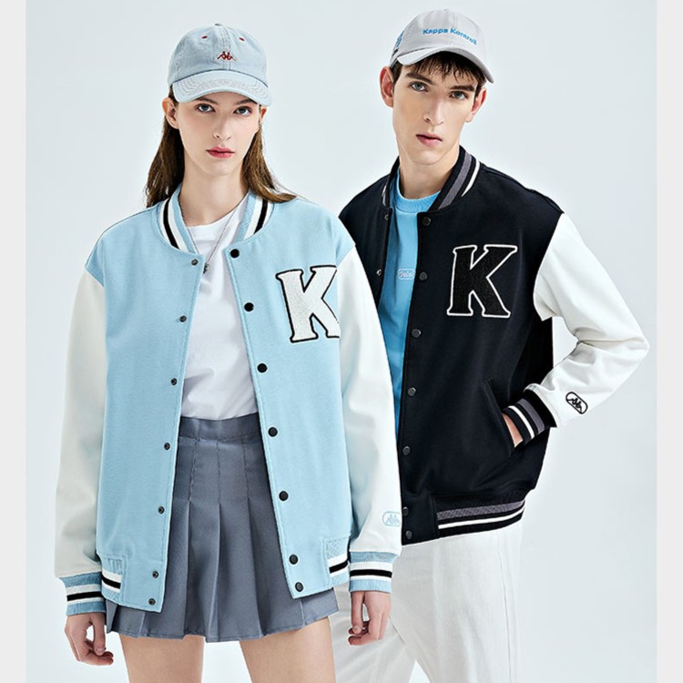 kappa卡帕棒球服2023新款春男女运动撞色开衫夹克外套K0DW2WK70