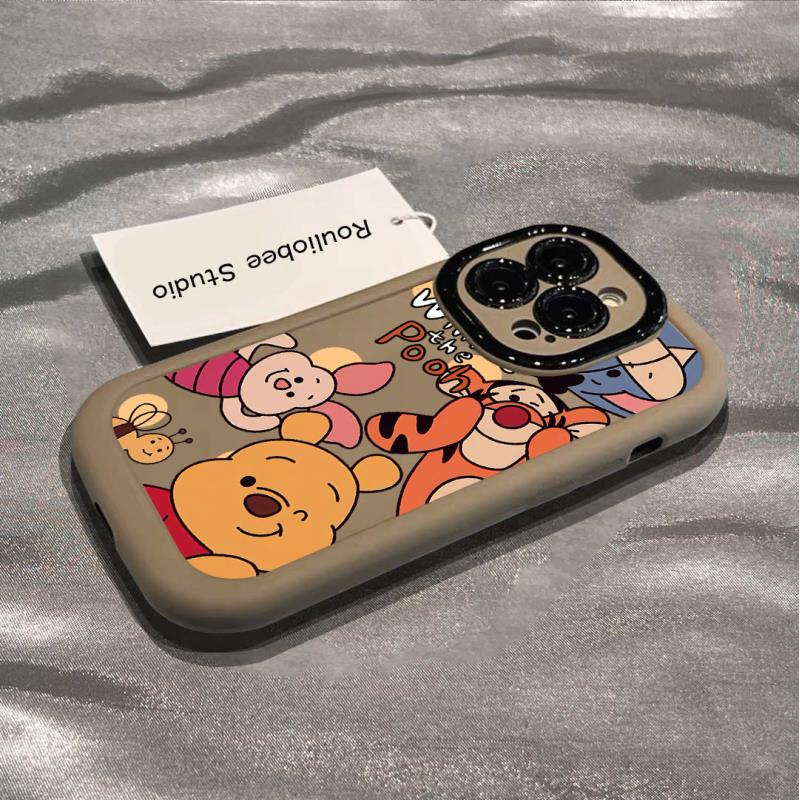 维尼总动员泡芙壳适用苹果15手机壳iphone13/14promax防摔12/11女