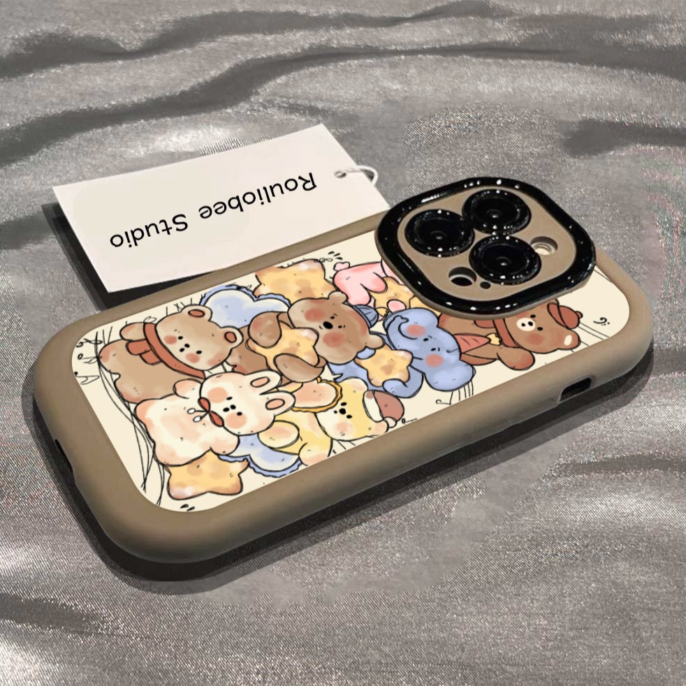 星星动物泡芙壳适用苹果15手机壳iphone13/14promax防摔12/11可爱