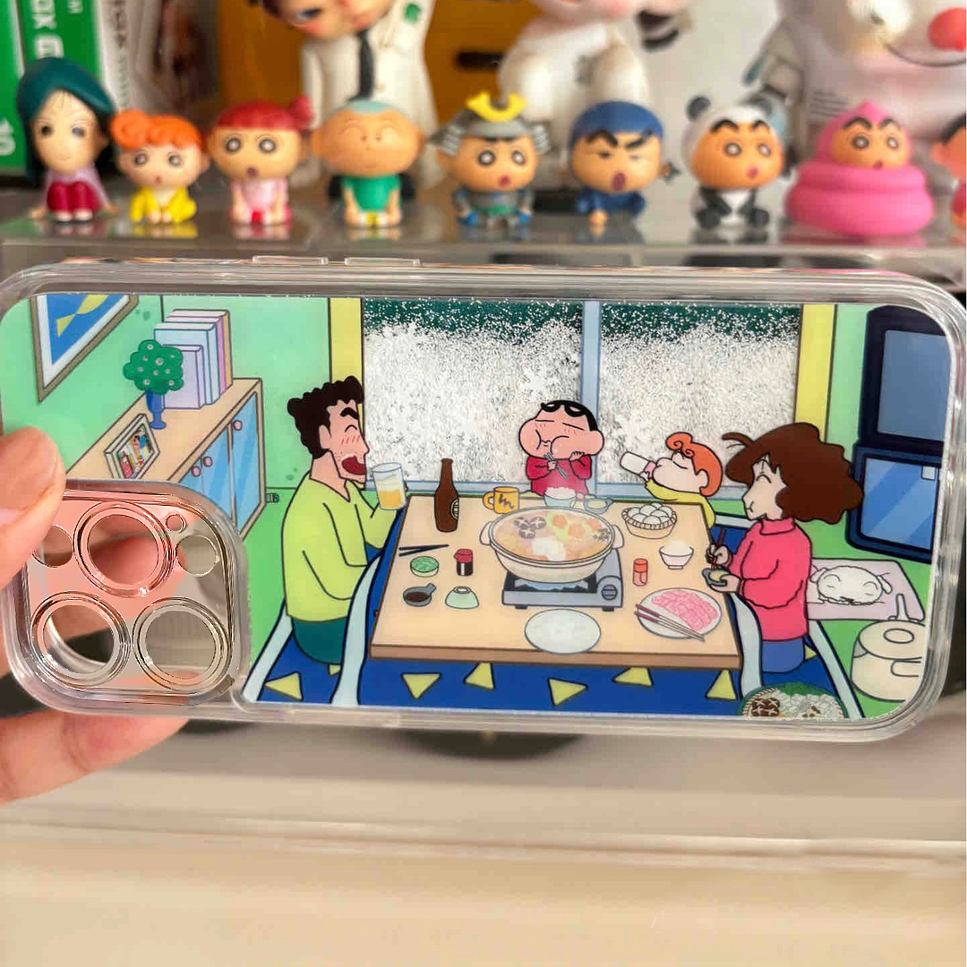 流动雪花卡通适用苹果15手机壳iphone13/14promax可爱12全包11女