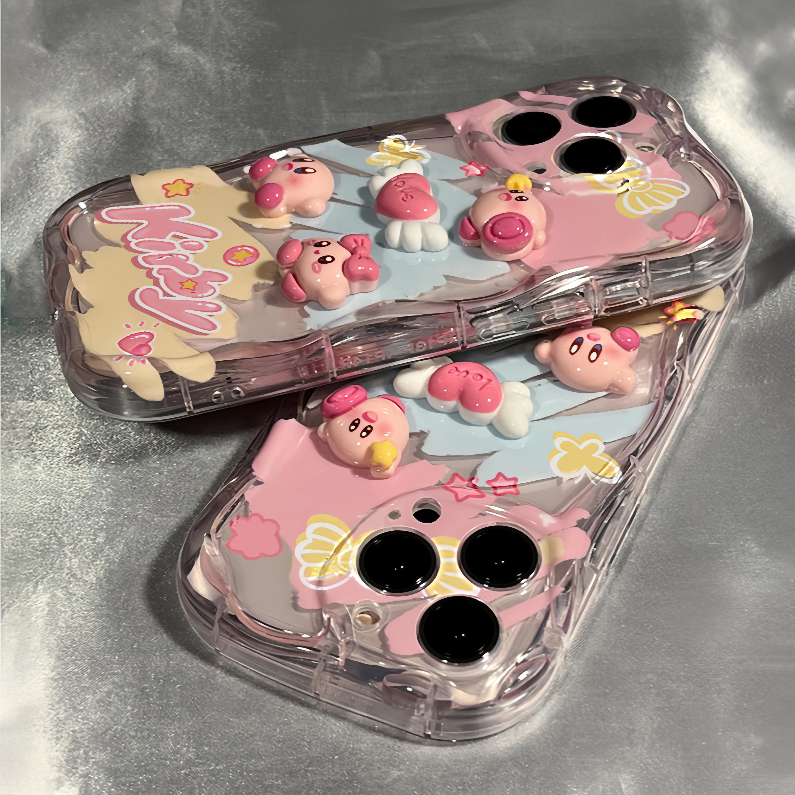 卡通立体星之卡比适用苹果15手机壳iPhone13promax12女11软xs/xr