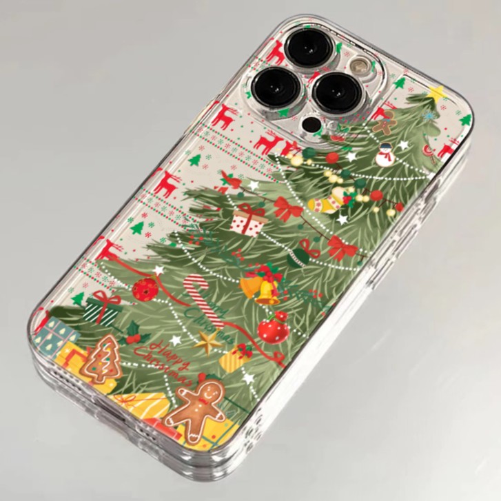 铃铛圣诞树适用于iPhone15/14/13手机壳苹果小米vivo华为oppo软