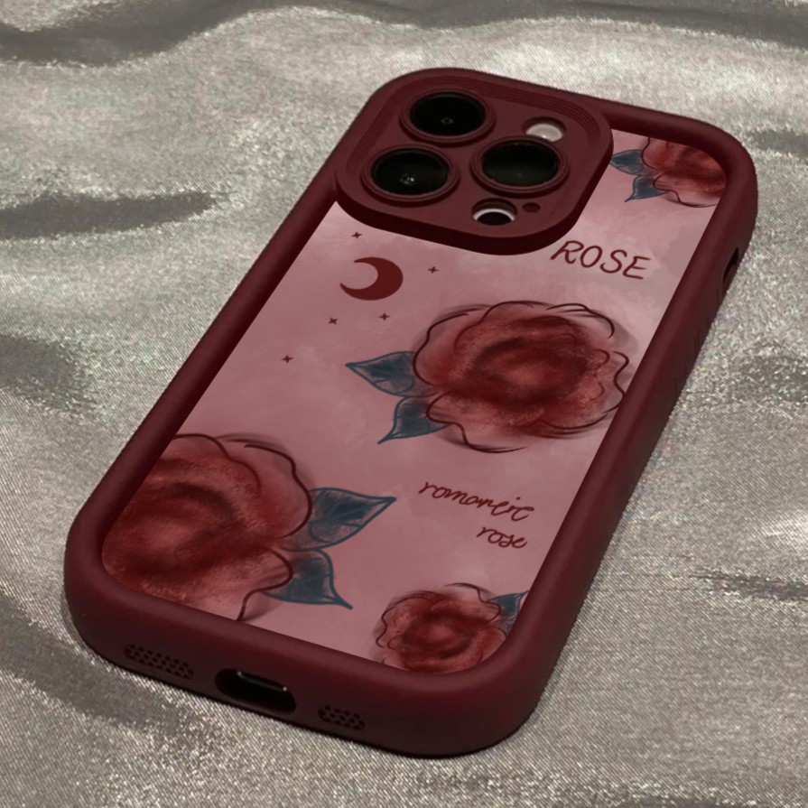 油画玫瑰花适用苹果苹果小米oppovivo华为适用iPhone12/13/15软壳