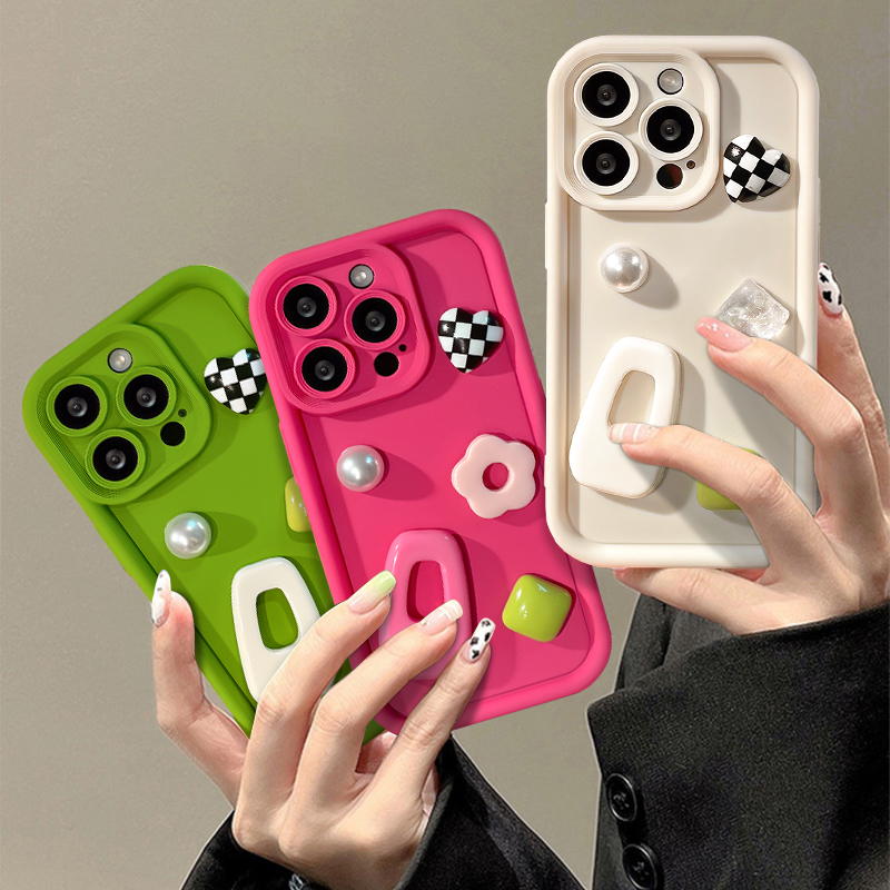 发饰珍珠适用苹果14手机壳iPhone13promax防摔软11/12女xs/xr全包