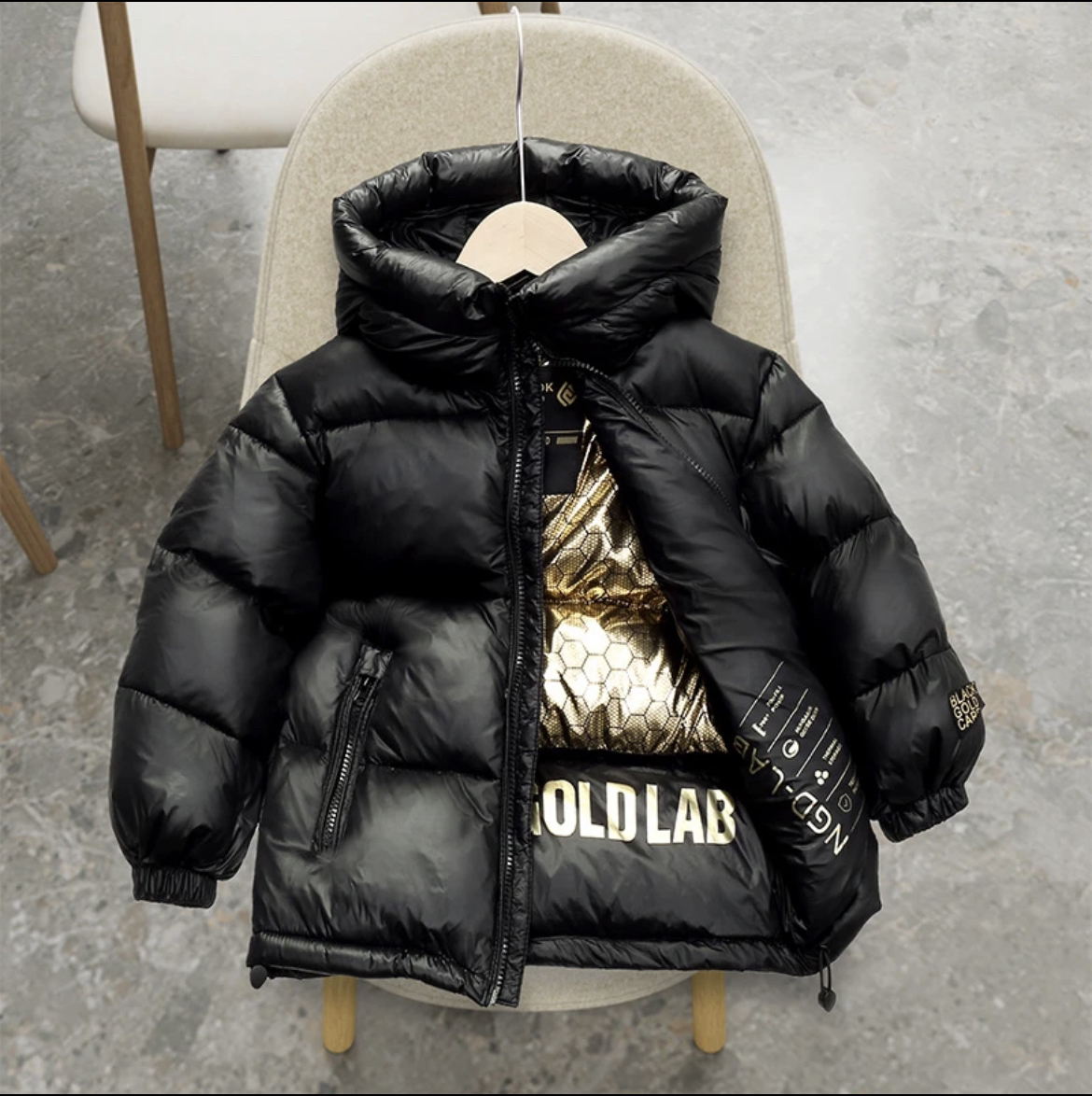 03儿童羽绒服男女童加厚连帽三防短款中大童百搭2023款亲子装外套