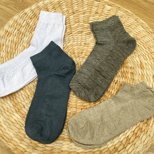 四季亚麻袜子6双【批次不同会有轻微色差】薄款吸汗抗菌防臭袜6双