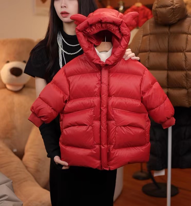 【佐佐专属】沃康2023新款冬季自发热黑金男童韩版保暖羽绒服QXB074