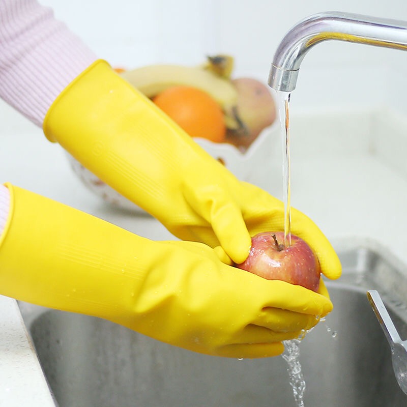 【9.9=3付】牛筋乳胶洗碗洗衣服做家务防水防油加厚结实耐用手套