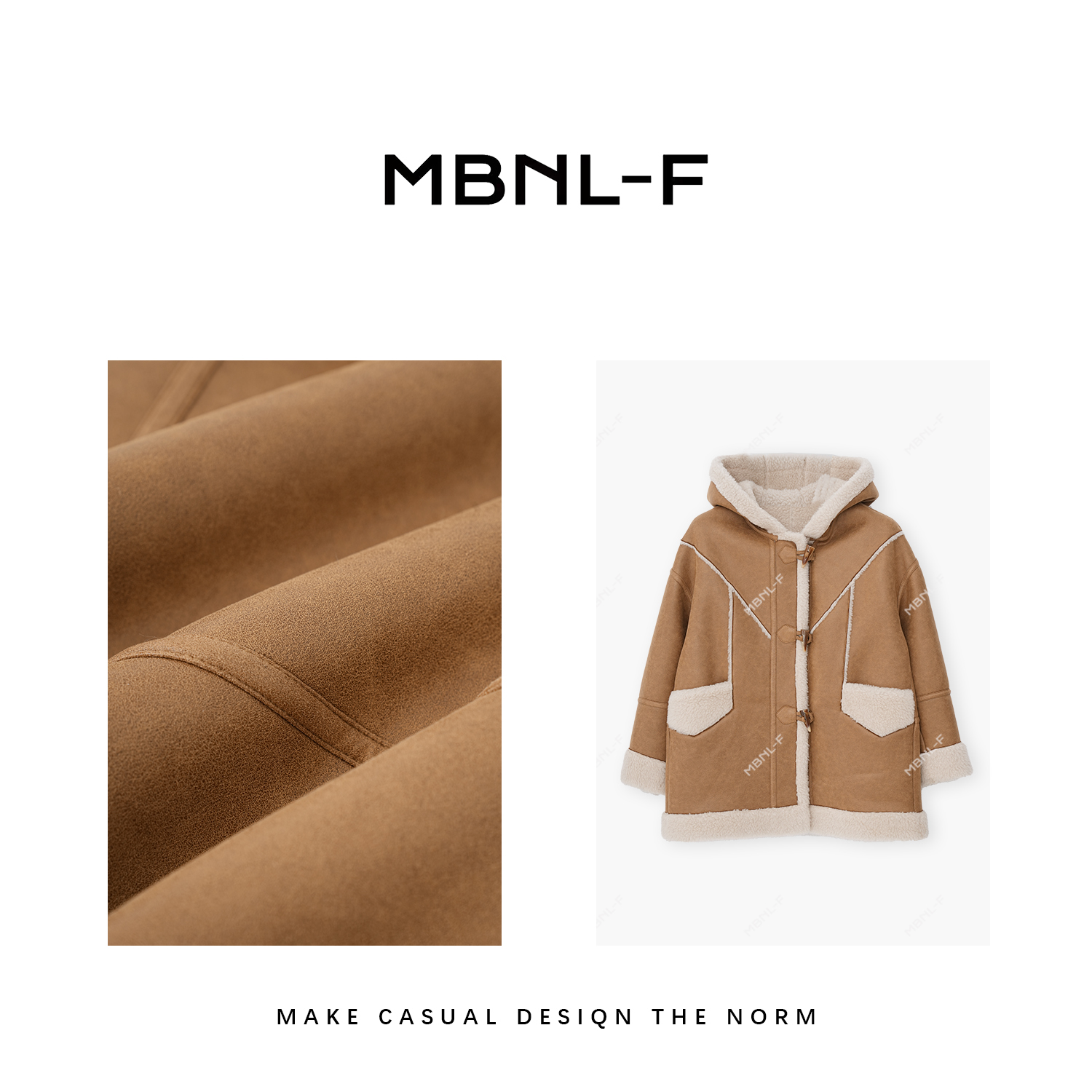 MBNL-F【云朵雪城】2023F/W 热力感 连帽羊毛外套 XM-WT2321