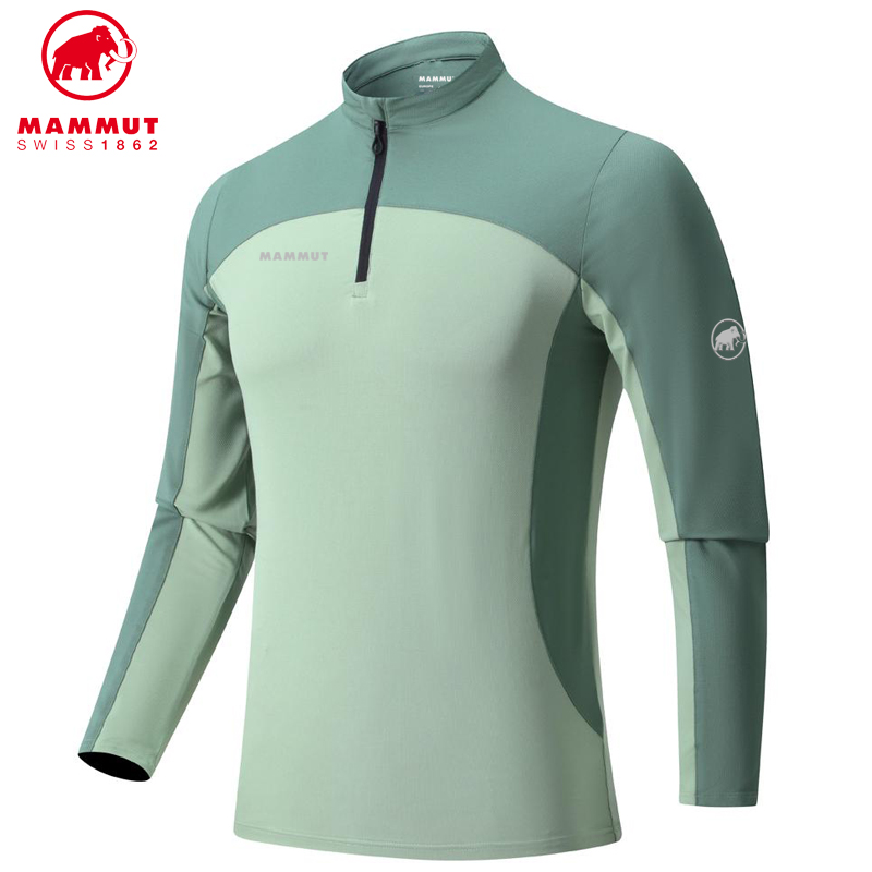 Mammut/猛犸象弹力舒适经典logo长袖T恤秋冬运动轻量速干透气上衣
