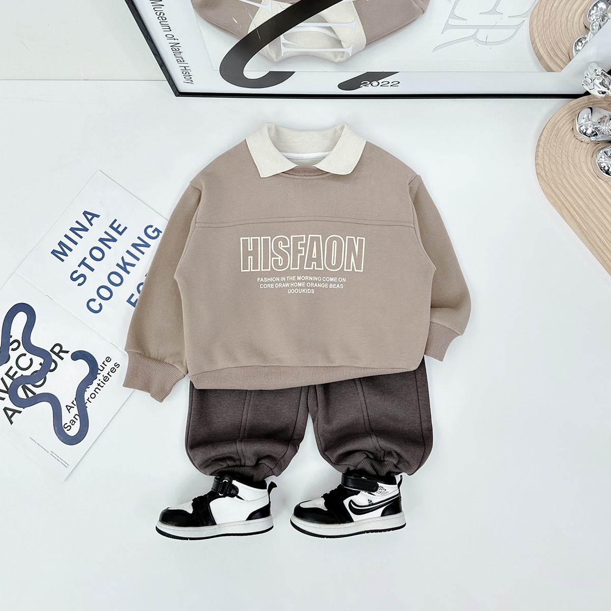 儿童POLO打底衫加绒男童2023新款秋冬装 D-XXBB1378 悠悠童话童装
