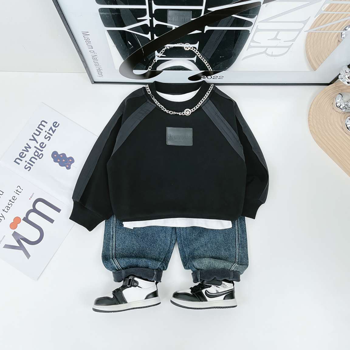 儿童卫衣加绒款长袖2023新款秋冬装男童D-XXBB1287 悠悠童话童装