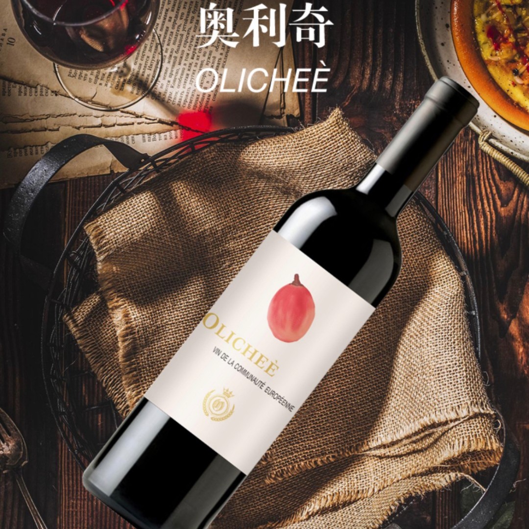 奥利奇奥利奇干红葡萄酒浓郁红色佳酿法国醇香酒水风味