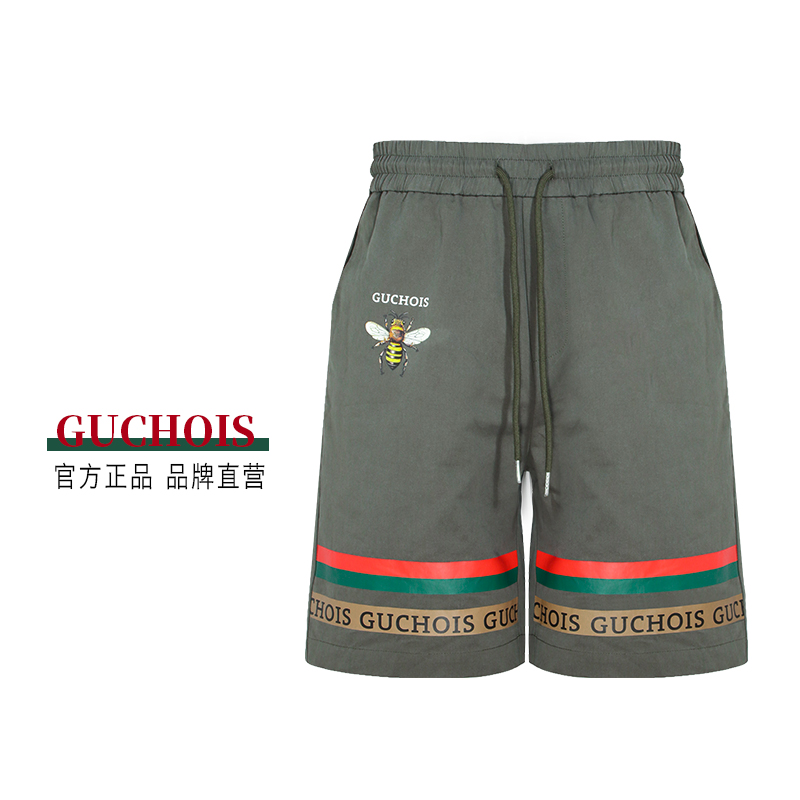 GUCHOIS【R标授权 】蜜蜂休闲短裤五分裤潮 GU048
