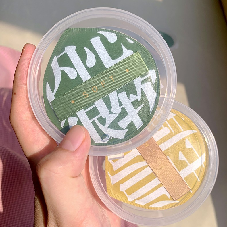[2个装+2个收纳盒]大号棉花糖粉扑100分气垫粉扑超大柔软干湿两用