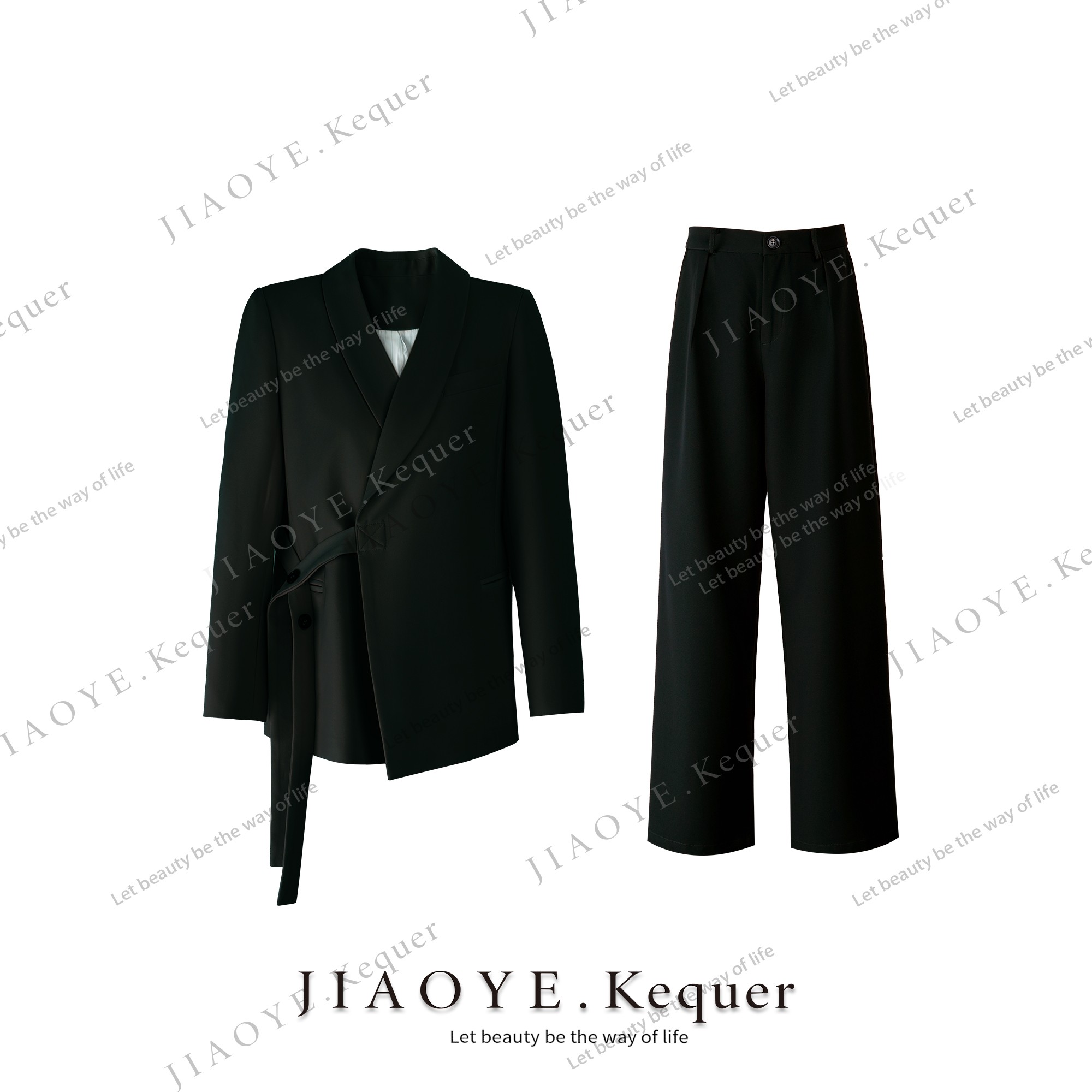 JiaoyeKequer 气质轻奢套装女职业通勤时尚修身 K230222XZ-BS1616