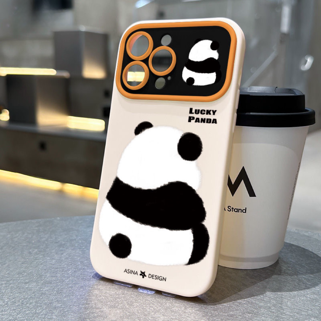 孤独熊猫适用iPhone15promax手机壳14/13女12华为/小米/vivo/oppo