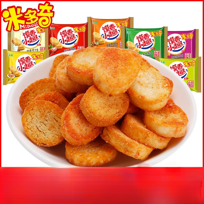 米多奇馍丁馍馍片烤馍丁馍片早餐粗粮饼干批发食品休闲零食整箱