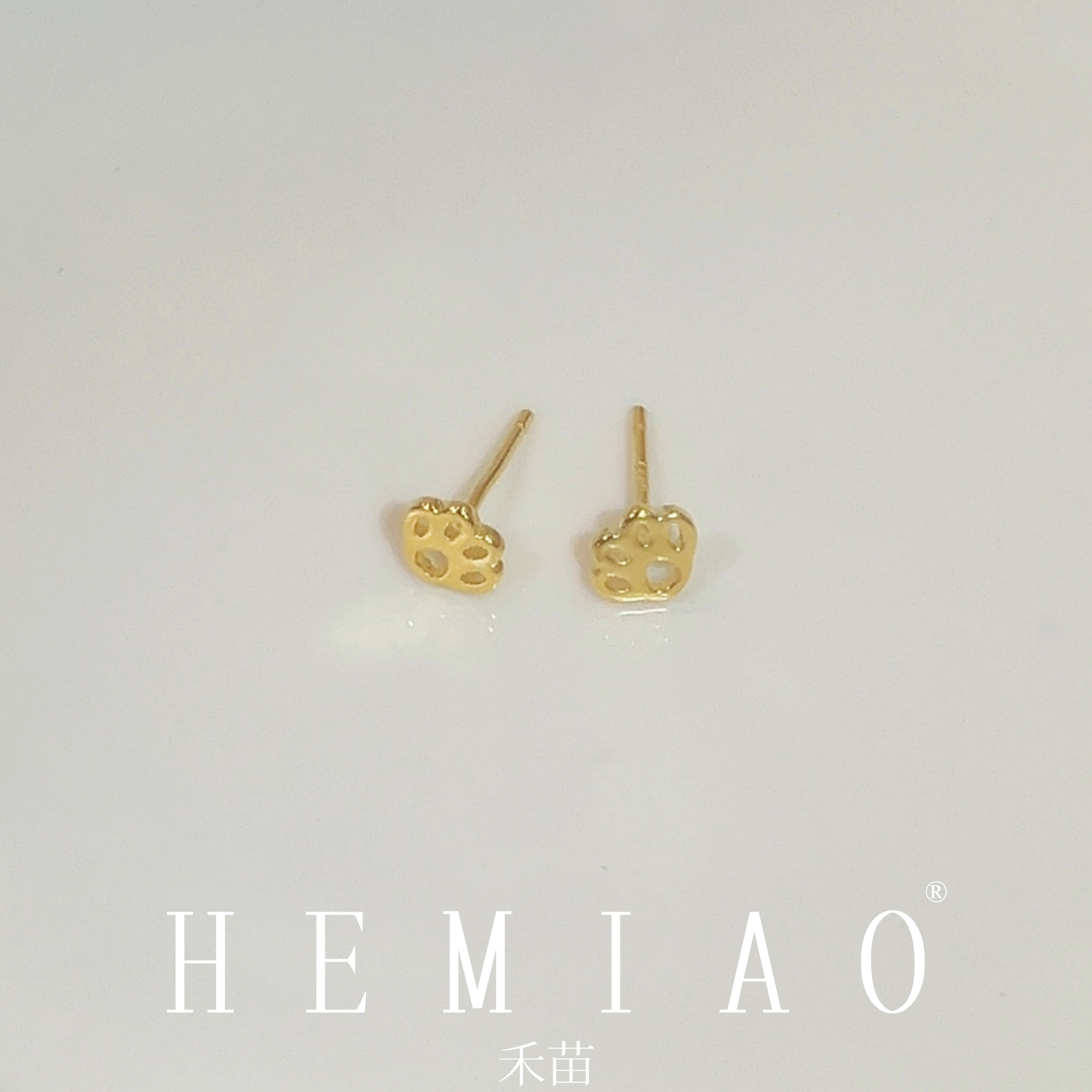 非金属耳饰 耳饰约迷你纯银气质S999银C601耳钉女百搭小巧ins小猫
