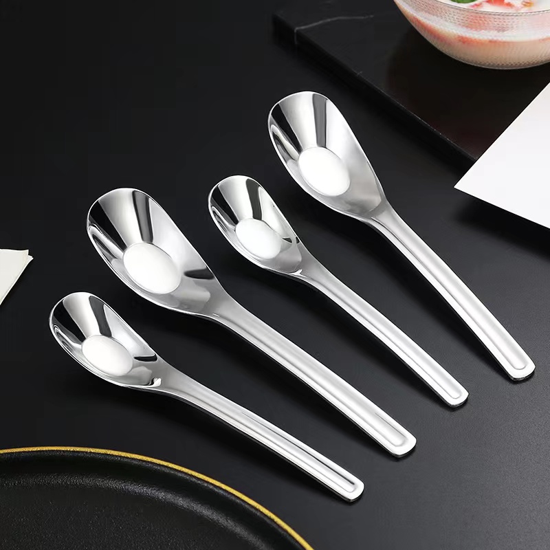 厨房配件长勺不锈钢加厚元宝勺调羹汤勺辅食吃饭