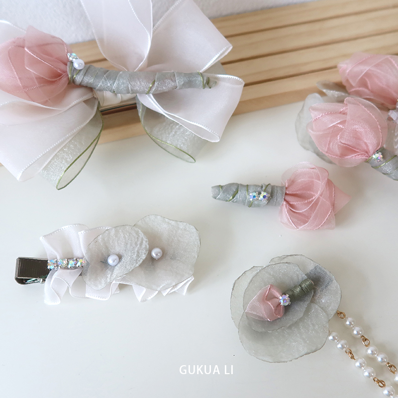 GUKUALI 非金属发饰 2774 原创鸭嘴夹发夹气质超仙仙女ins温柔