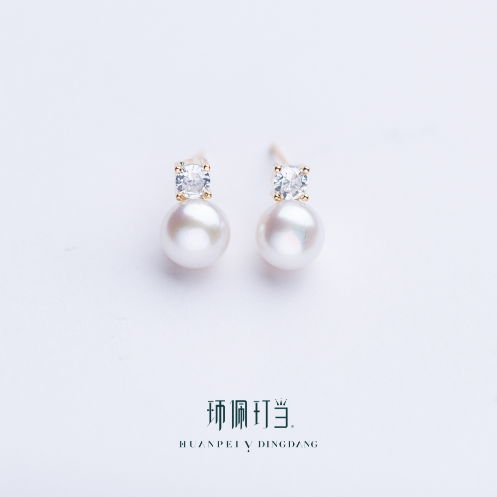 铜合金合成锆石耳饰 【环佩玎当优选】曙光少女耳钉