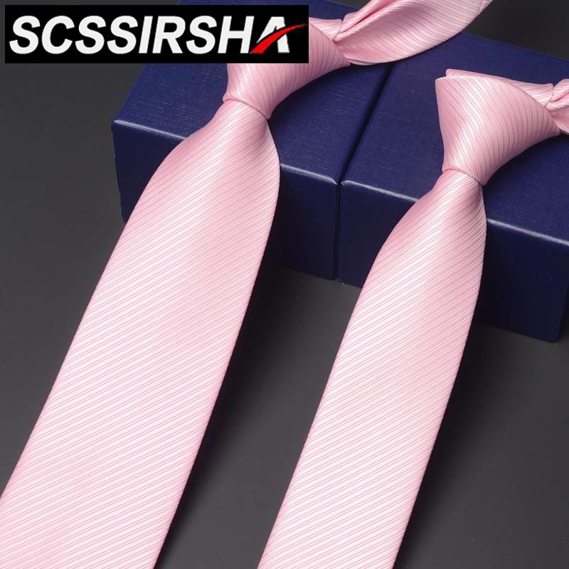 红色领带粉红色纯色男士商务正装8cm 女韩版窄6cm休闲新郎结婚领