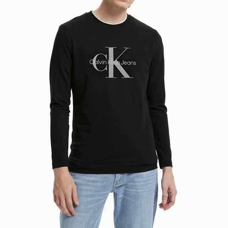 全新未使用 Calvin Klein/凯文克莱 CK男士薄款休闲圆领长袖T恤