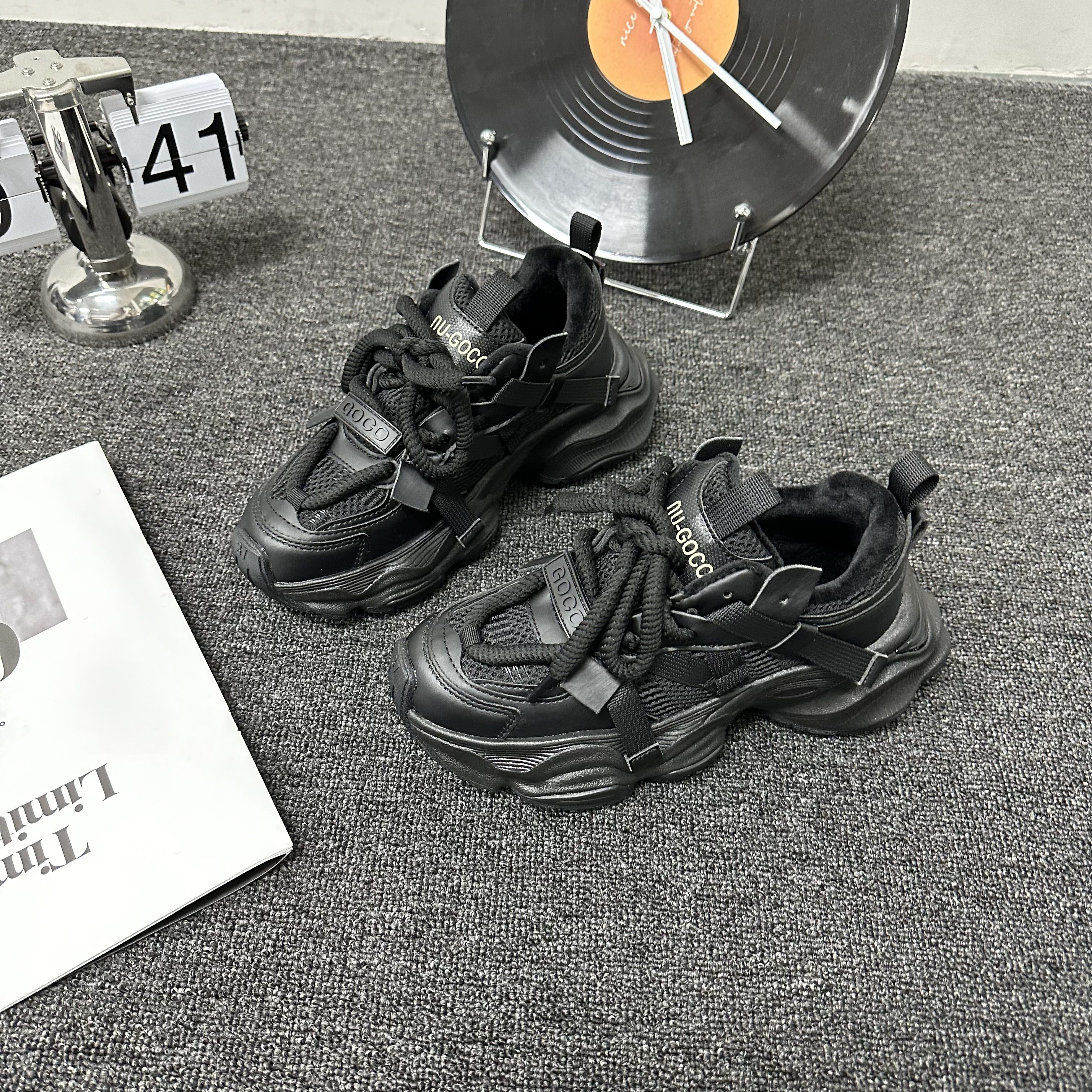 【小巴黎】冬季款时尚百搭厚底舒适潮流休闲女鞋  888-85（加绒）