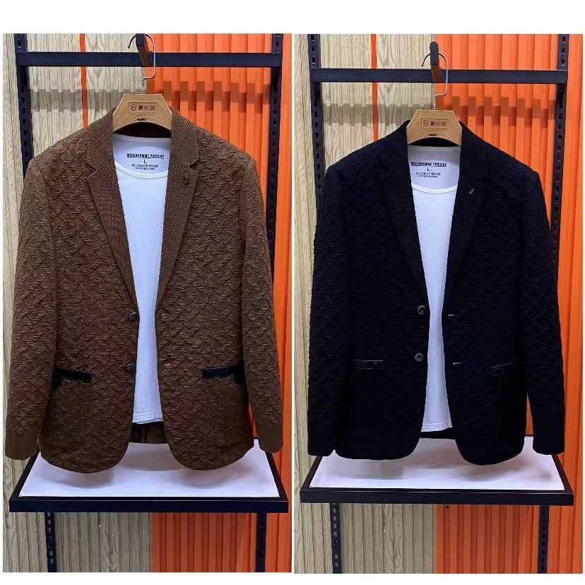 新款高品质男士休闲针织西服外套
