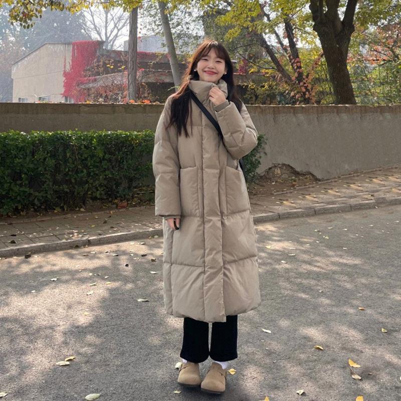 棉衣棉服女冬外套新款2023年小个子中长版宽松韩版oversize面包服