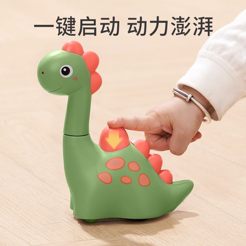 儿童玩具恐龙按压惯性滑行回力小汽车耐摔霸王龙无需电池宝宝益智