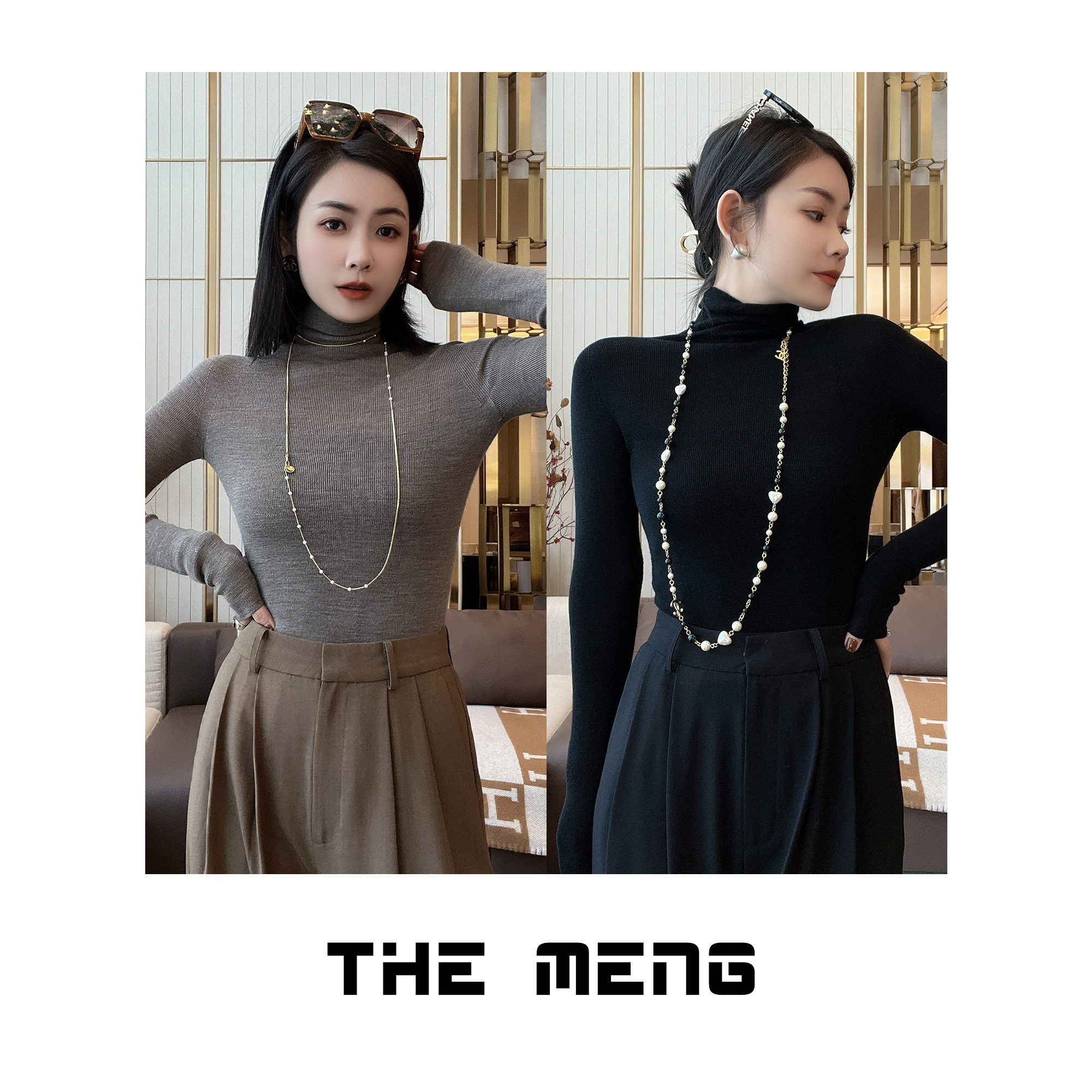 THE MENG【扬子纱】德国扬子纱无骨百搭羊毛打底衫#SZ23501