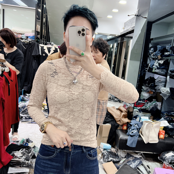 新品女人蕾丝薄款内外穿上衣