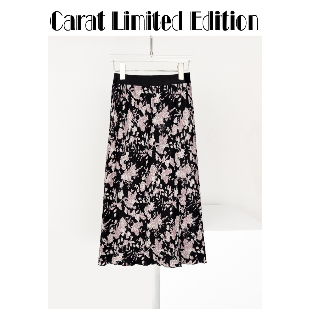 【叶娉婷】2023夏季高腰复古时尚压褶侧开衩百搭显瘦半身裙PT6869