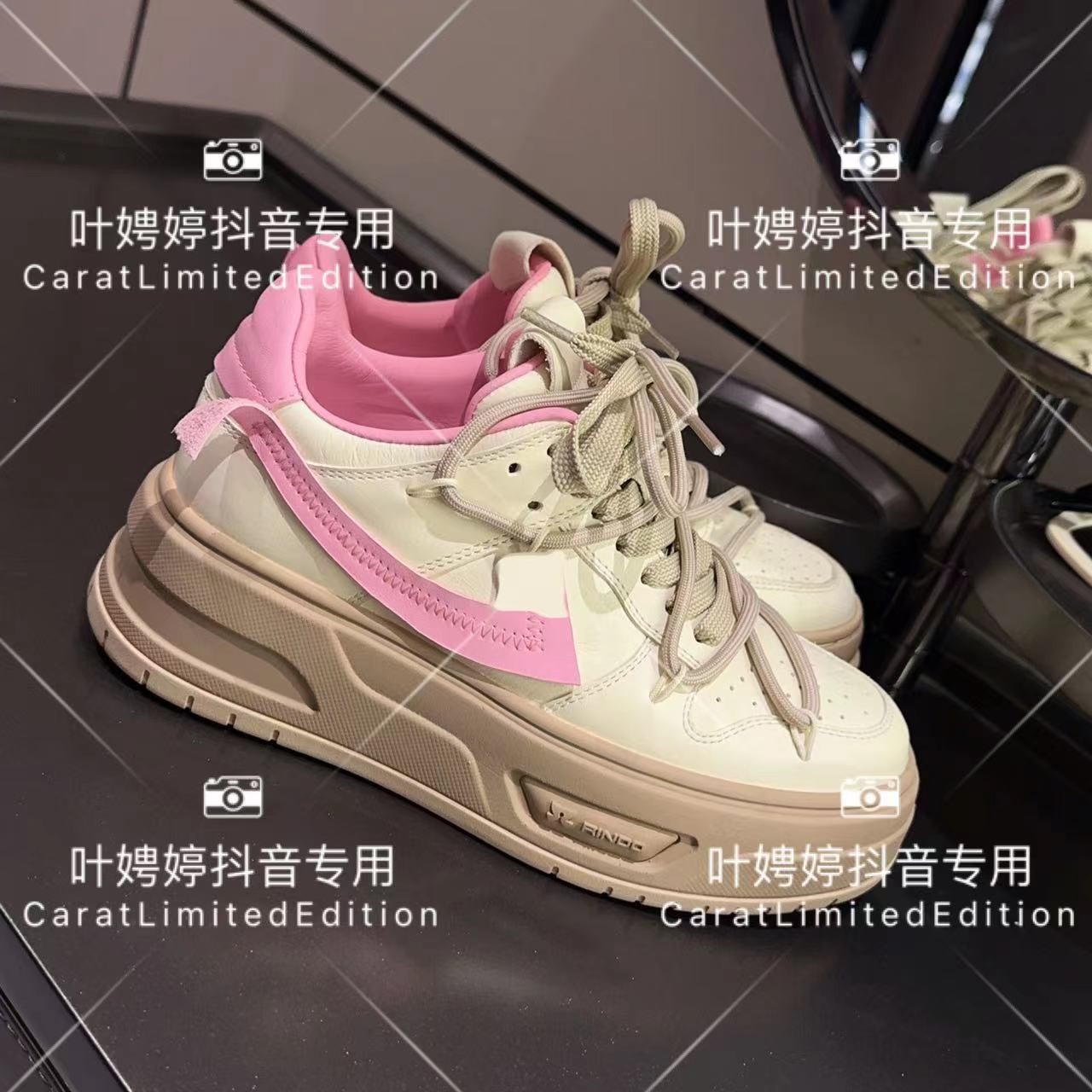 休闲复古百搭厚底低帮系带时尚潮流潮流浅口松糕鞋板鞋