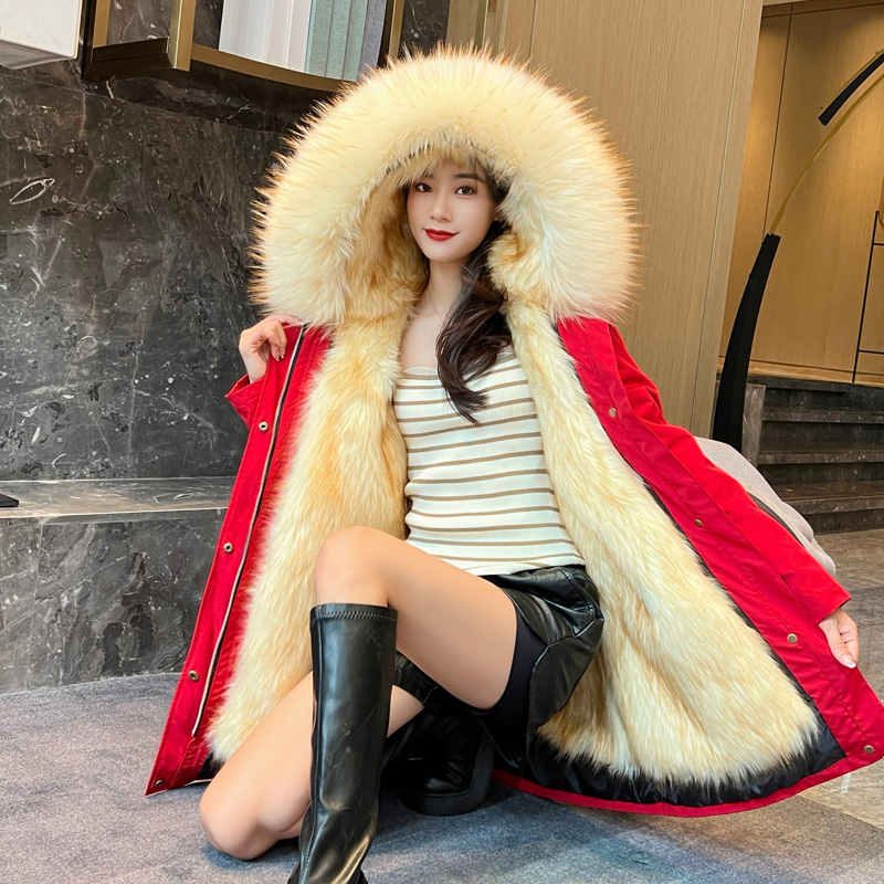2023新款小个子棉衣红色加厚夹棉绒外套女秋冬棉服小香风棉袄爆款
