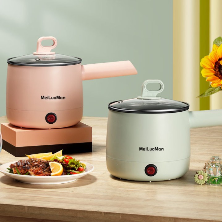 【宠粉专享】美罗漫MeiLuoMan多功能电煮锅学生宿舍煮面煎炒一体锅