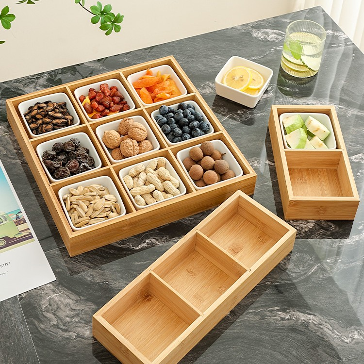 围炉煮茶干果盒分格糖果盒水果托盘零食小吃创意收纳盒瓜子坚果盘